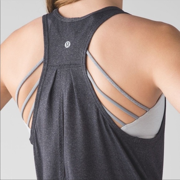 Lululemon- Salute The Sun Heathered Black Tank- 6 - Picture 3 of 7